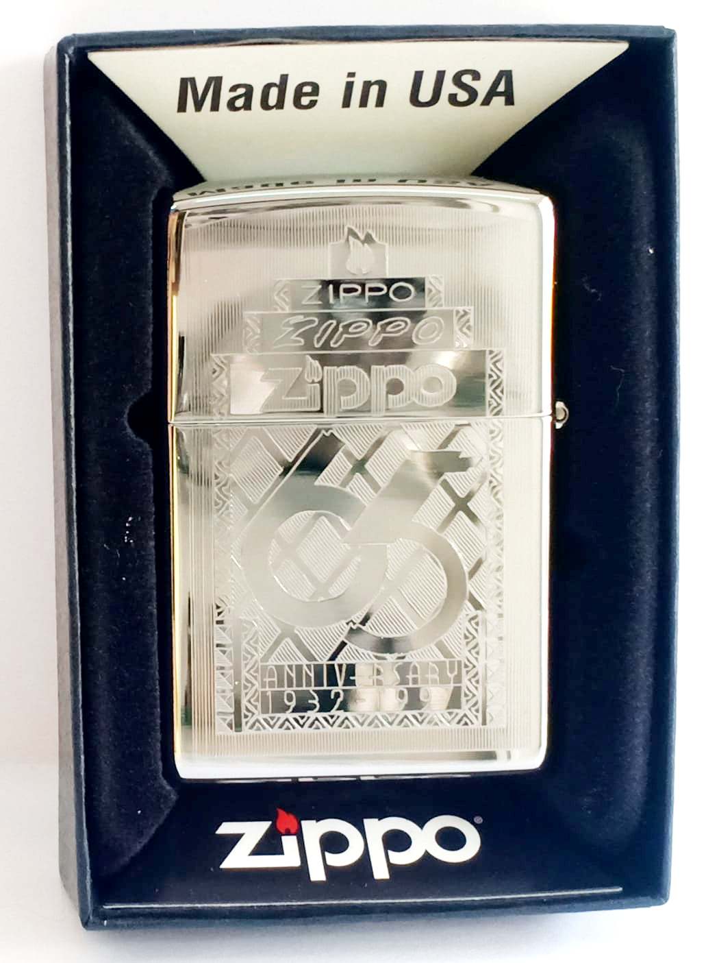 Zippo bong trang khac 2 mat 65 nam thanh lap zippo Z716