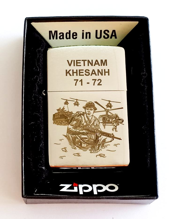 Zippo nham trang khac den Vietnam Khesanh 71 - 72 Z736