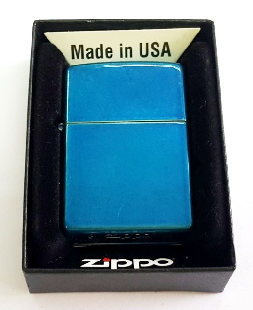 Zippo mau xanh duong bong Z791